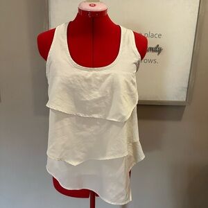 Charlotte Russe White Layered Tank Top